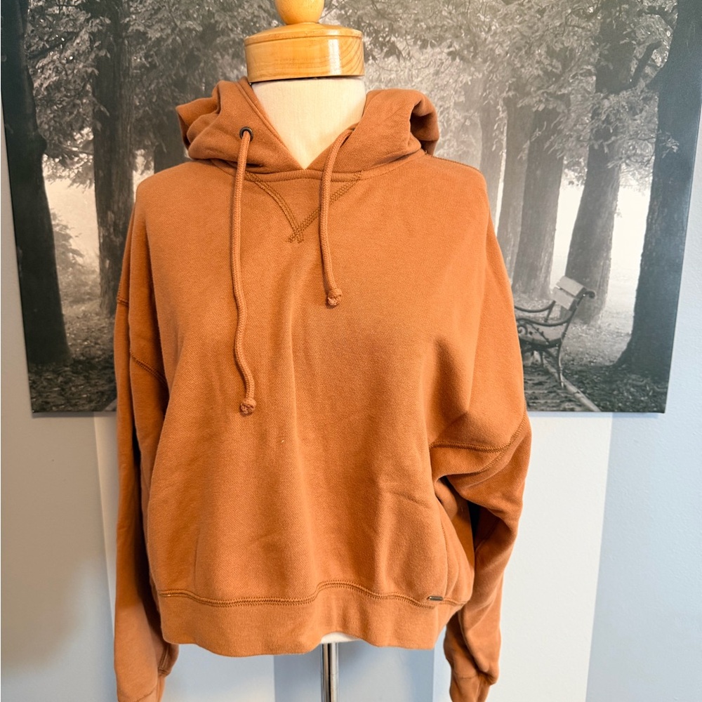 Abercrombie & Fitch Cropped Tan Hoodie